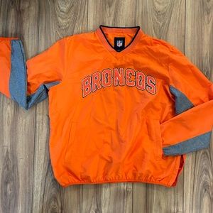 NFL Denver broncos v-neck windbreaker pullover jacket